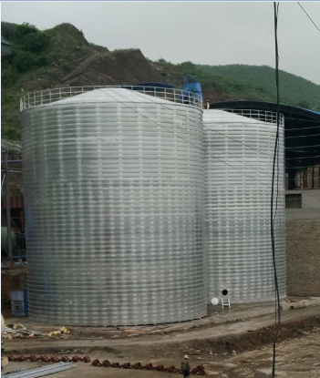 府谷粮食钢板仓的安装全过程不用热焊接